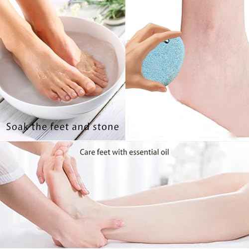 Pumice Stone for Feet Pedicure Tools Hard Skin Callus Remover Hands Foot File Exfoliation to Remove Dead(Blues)