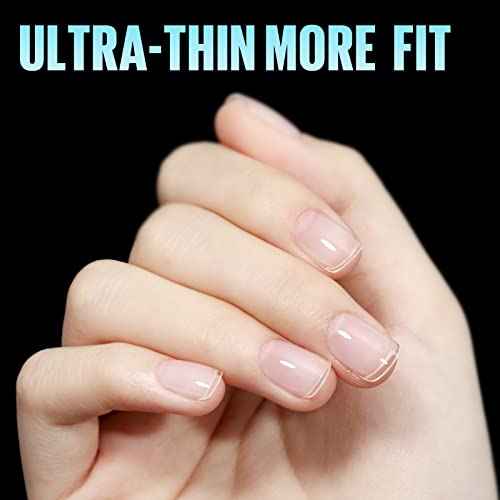 TOMICCA Short Nail Tips Extra Short Square Nail Tips, 192Pcs Fake Nails 12 Sizes Acrylic Clear Nails for Beginner and Professional DIY Gel Nails Salon