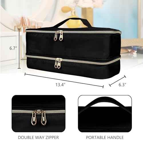 Portable Travel Carrying Case for Hair Dryer Shark Flexstyle Styler, Double Layer Storage Bag for Shark Flexstyle/Dyson Airwrap Styler and Attachments