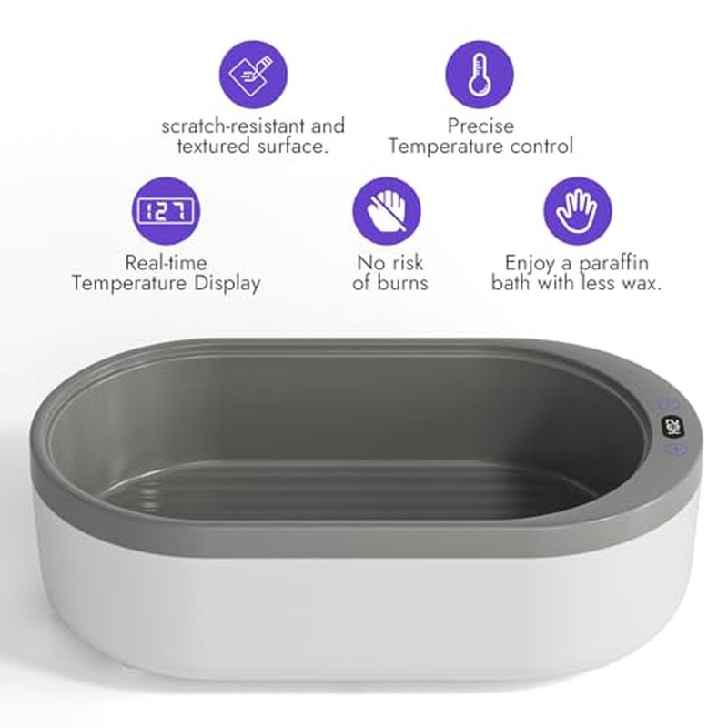 Small Paraffin Wax Machine for Hands - Paraffin Hand Wax Machine 2000ml Small Size With 4 packs of Paraffin Wax Digital Display Screen for Paraffin Baths