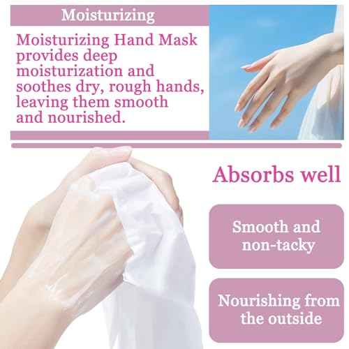 Hydrating Hand Masks, 6PCS Hand Mask Moisturizing Gloves for Men Women, Smooth Long Lasting Soft Exfoliating Hand Peeling Spa Mask Moisturizer Beauty Gift Set for Dry Cracked Rough Dull Hands£¨A)