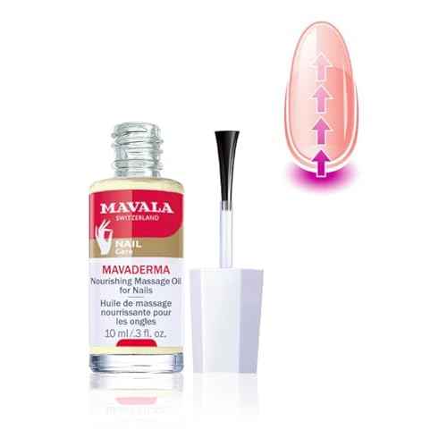 Mavala Mavaderma Nourishing Massage Oil for Nails, Nail Care, Nail Hardener, Cuticle Oil Nail Growth, Moisturizing & Healing Treatment for Cracked Nails & Rigid Cuticles (0.3 Ounce)