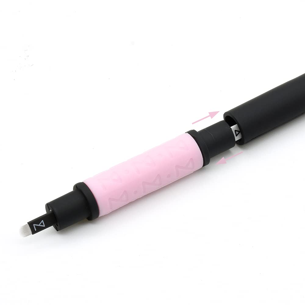 Mellie Microblading Disposable Pen - 2-in-1 Sterilized Blade & Pigment Sponge | Comfortable Grip, 10-Pack
