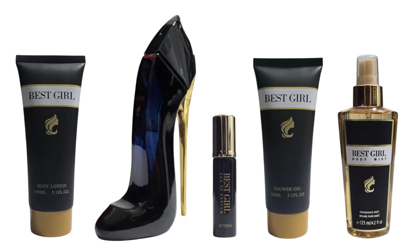 Perfume Gift Set for Women - 5-Piece Eau de Parfum Collection with Luxurious High Heel Bottle, Body Lotion, Mist & Shower Gel | 2.7 fl oz