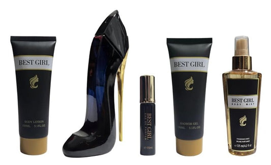 Perfume Gift Set for Women - 5-Piece Eau de Parfum Collection with Luxurious High Heel Bottle, Body Lotion, Mist & Shower Gel | 2.7 fl oz