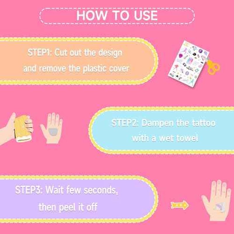 Temporary Tattoos for Cartoon Movie Themed Party Favors Iridescent Foil Styles | Korean Idol Fake Tattoos Stickers Removable, Goodie Bag Stuffers Party Supplies Decoration Gifts 3 Sheets 108 Pcs