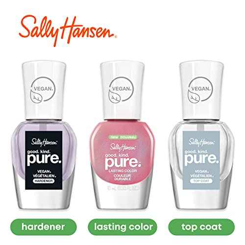 Sally Hansen Good. Kind. Pure. Nail Polish Top Coat | Plant-Based, Vegan, 16-Free Formula | Clear Nail Polish