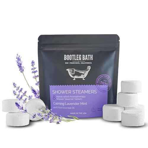 Shower Steamers Aromatherapy Lavender 8 Pack, 100% Pure Essential Oil, All Natural, for Men and Women, Made in USA