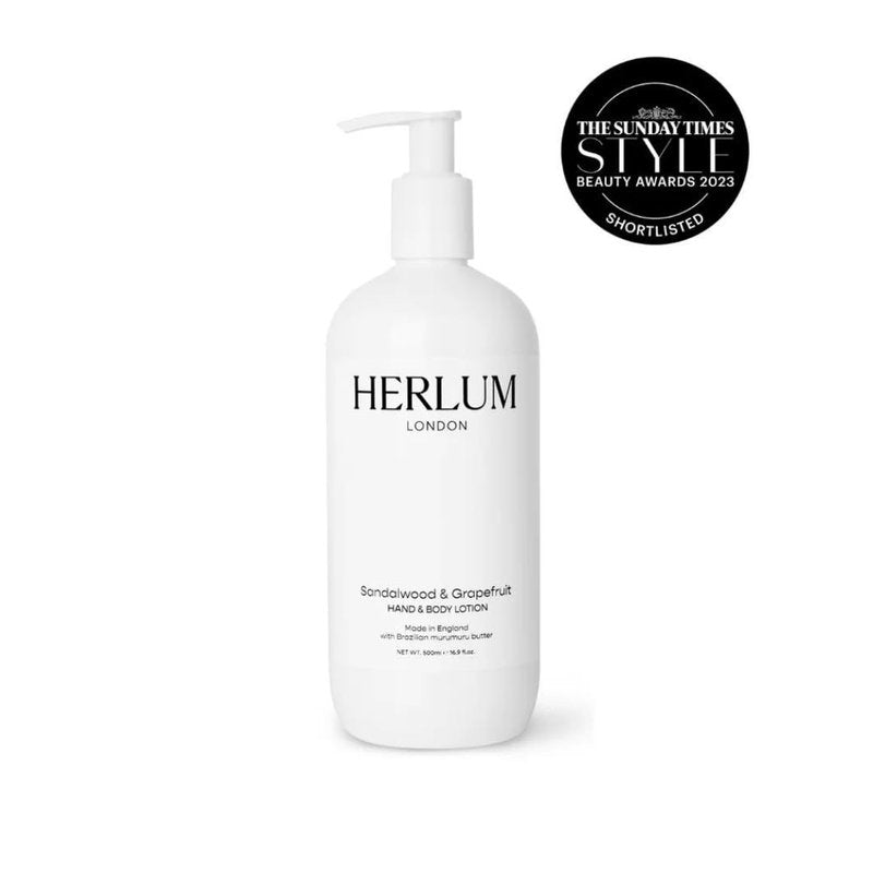 Murumuru Butter Hand & Body Lotion - Lightweight, Fast-Absorbing Formula | Vegan Grapefruit & Sandalwood Scent, 500ml