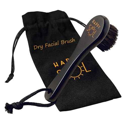 Dry Facial Brush, Exfoliating Face Brush, High Quality Beechwood, Supports Lymphatic Drainage, Natural Face Brush