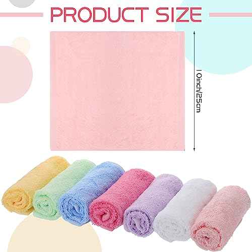 Newwiee 40 Pcs Wash Cloth Bulk Cotton Bath Hand Face Washcloths Soft Quick Drying Towel for Women Bathroom Washing Body Viscose Fiber Multipurpose Fingertip Rags(Multicolor,10 x 10 Inch)