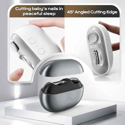 Electric Nail Clipper, 2025 New Electric Nail Trimmer Clippers for Fingers and Toes with 2 Adjustable Speeds, Electric Toe Nail Cutter for Seniors (Purple)