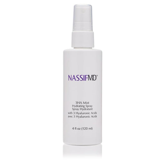 NASSIFMD 3HA Instant Hydrating Facial Mist - Contains 3 Types of Hyaluronic Acid to Keep Your Face Refreshed and Hydrated, Decreases Look of Skin Puffiness, Dark Circles and Fine Lines (2 fl oz)