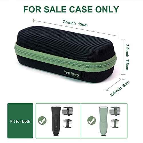 Yewltvep Case for Meridian Shaver, Hard Bags Compatible with MANSPOT Groin Hair Trimmer Without Recharge Dock, Storage Case for Meridian Trimmer with Shockproof Detachable Insert Foam