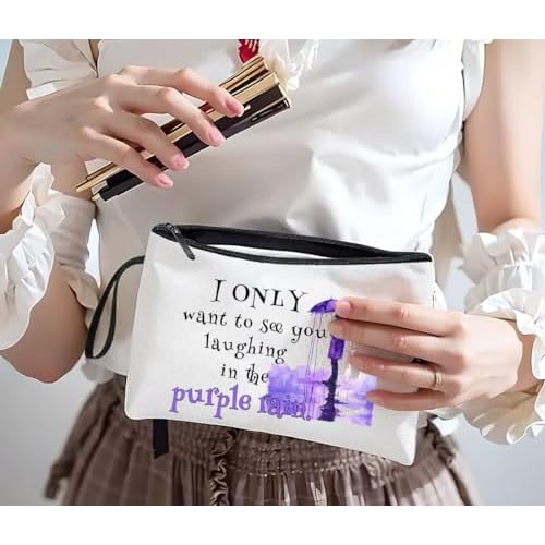 Angel's Draw Home Inspired by Prince Song - Purple Rain Makeup Bag - Prince Merchandise Gifts for Fans