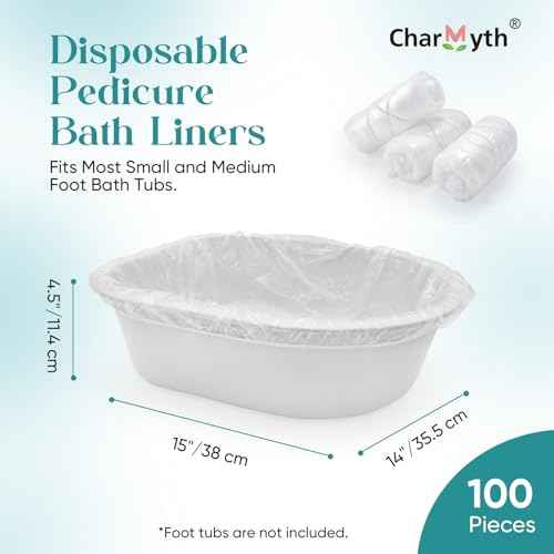 Pedi Guard Bath Liners 100 Count Disposable Pedicure Liners, Spa Footsie Clear Pedi Guard Bath Liners for Foot Bath Spa Massage Thick Elastic