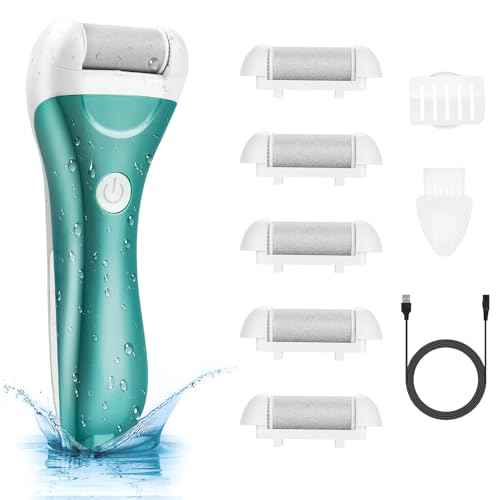 Callus Remover for Feet, Nicebirdie Electric Foot File Callus Removers Rechargeable Waterproof Pedicure Tools Foot Scrubber Shaver Feet Care Tool for Cracked Heels Dead Skin £¨Green£©