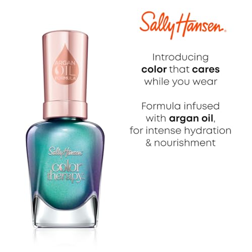 Sally Hansen Color Therapy High Gloss Top Coat | Argan Oil, Long Lasting, Healthy Nails, Nail Strengthener, Clear Nail Polish