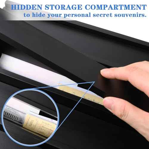 Cologne Organizer for Men, 5 Tier Wooden Perfume Organizer Display with Drawer and Hidden Compartment, Cologne Stand, Perfume Stand, Display Risers, Gift for Men (Black)