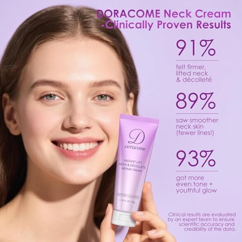 Retinol Neck Firming Cream - Collagen & Hyaluronic Acid for Anti-Aging | 1.76 Fl Oz