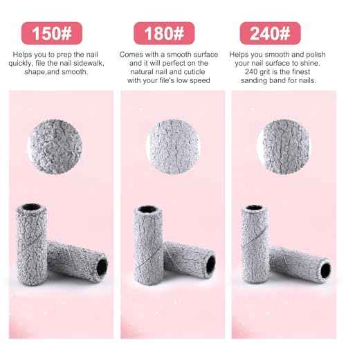 200 Pcs Nail Drill Bits Small Sanding Bands with 3.1mm Mandrel Bit, Mini Sanding Bands Nail File for Acrylic Gel Manicures and Pedicure (Zebra, 180 Grit)