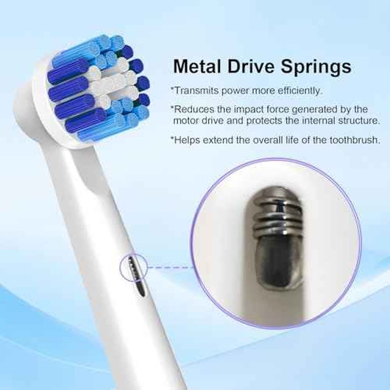 8pcs Replacement Brush Heads Compatible with Braun Oral-B, Professional Electric Toothbrush Heads for Oral B Replacement Heads Refill Pro100/1000/1500/4000/5000/7000/8000/9600 Etc.