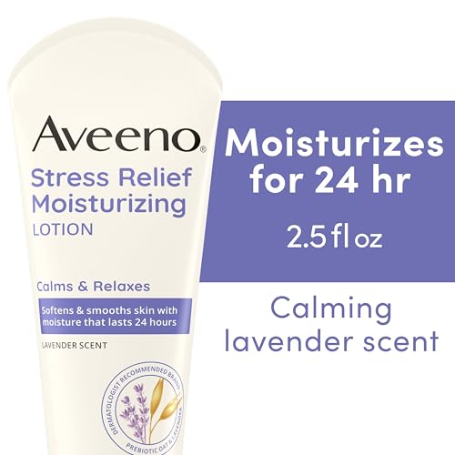 Aveeno Stress Relief Gift Set, Skincare Set for Sensitive Skin with Soothing Body Wash & Moisturizing Body Lotion, plus, Skin Relief Repairing Hand Masks for Very Dry Skin, 3 Items