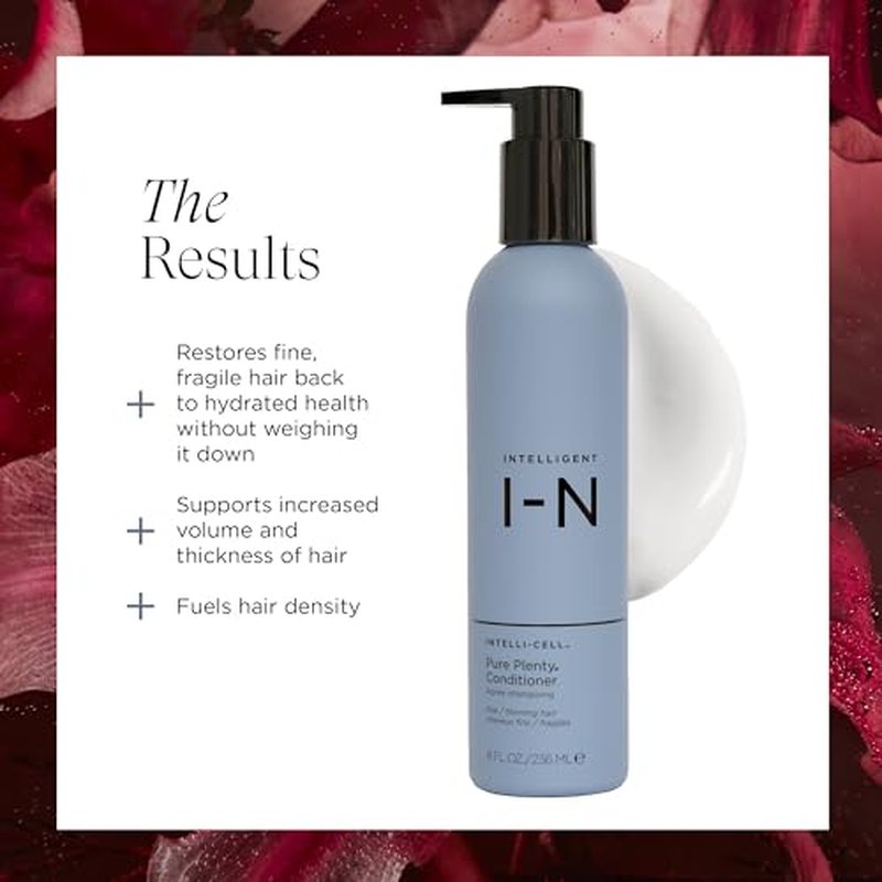 Pure Plenty Conditioner Boosts Volume and Shine for Fine, Thinning Hair, Organic Replenishing Formula, Vegan, 8.5 Oz