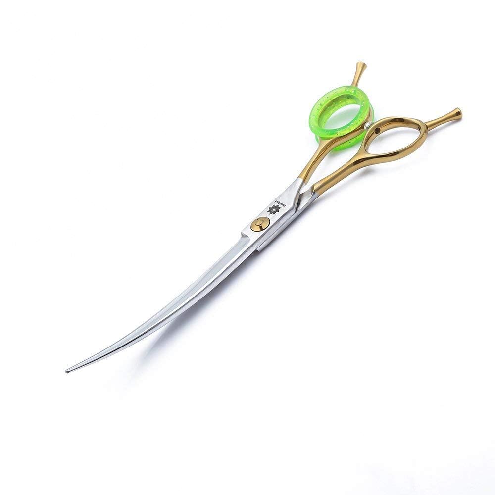 7 inch Barber Scissors Shear Curved - Hair Cutting Scissors Two-way Bent Blade Scissor Japanese 440C Steel - Hair Stylists Shears with Twin Tail