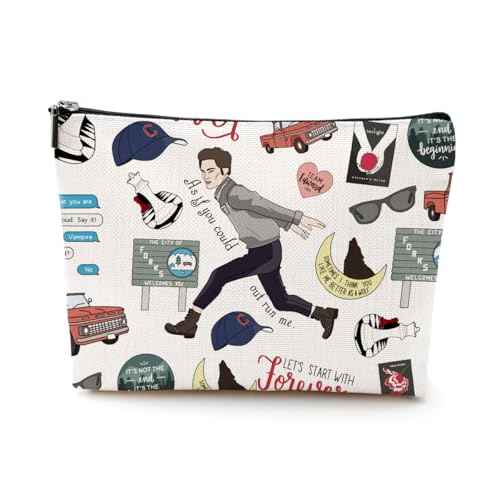LONGXIN Twilight Merch Makeup Bag Cosmetic Bag Edward Movie inspired Gift Edw Vampire Gift TV Show Inspired Gifts for Girls Vampire Lover Edward Bella Fans Movie Lovers