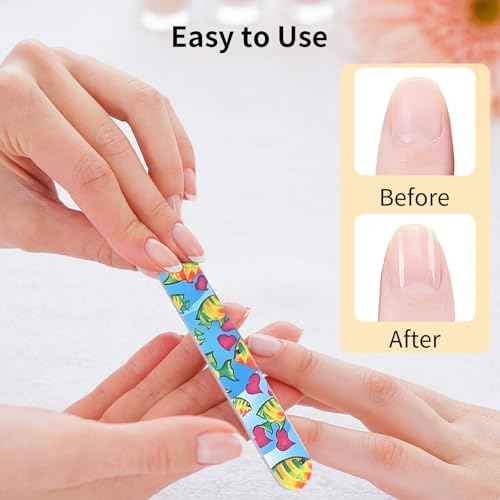 PYD Life 12 Pack Sublimation Nail File Blanks, Stainless Steel Nail File for Natural Nails, Acrylics, or Gel Extensions, Customable Nail Filer is Perfect Gifts for Nail Lovers & Small Businesses