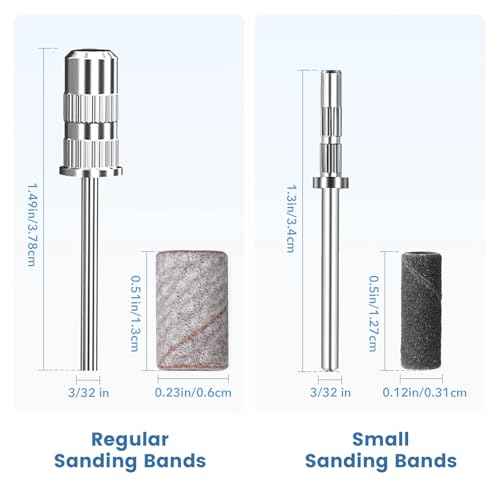 100 Pcs Sanding Bands for Nail Drill 240 Grit Disposable Nail Sanding Bands for Acrylic Nails Gel Manicure & Pedicure, Zebra