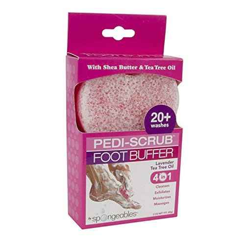 Spongables Pedi Scrub Foot Exfoliating 20+ Wash Sponge, Lavender, 1 Count