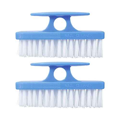 Superio Nail Brush for Cleaning Fingernails, Toe & Foot - All-Purpose Stiff Scrub Brush - Blue