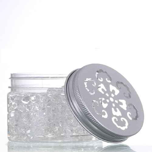 12 pcs 3 Styles Air Freshener Solid Perfume Aroma Diffuser Empty Storage Containers with Hollow Lids 80ml 2.7 OZ Screw Lid Round Jars Sample for Aromatherapy (12)