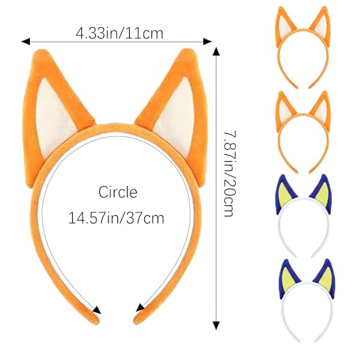 Jolbndcv 4 Pcs Dogs Ear Headbands Soft Blue Party Costumes for Pet Birthday Party Costumes Dress-up Supplies