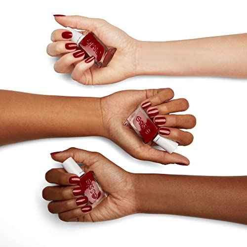 Essie Gel Couture Long-Lasting Nail Polish, 8-Free Vegan, Burgundy Red, Bubbles Only, 0.46 fl oz