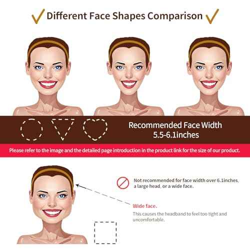 EVITA PERONI Headband Designed for Glasses Black and Off White Head Bands for Women's Hair Fashion Comfortable No Headache Hair Band Non-slip, No Stress