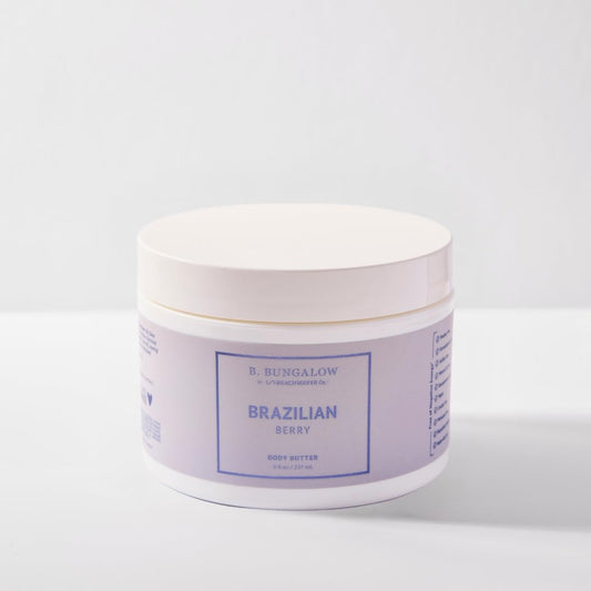 Beachwaver The Co. B. Bungalow Brazilian Berry Body Butter | Full Size (8 Oz) | Cloudberry Seed Oil, Vegan Squalane and Hyaluronic Acid | Blackberries, Apricots, Jasmine Sambac, Vanilla & Coconut