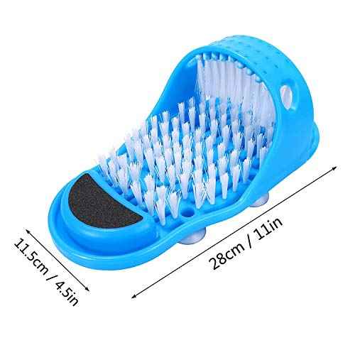 EVERMARKET Simple Feet Cleaner, Magic Foot Scrubber, Exfoliating Easy Feet Cleaning Brush, Foot Shower Spa Massager Slippers for Unisex Adults