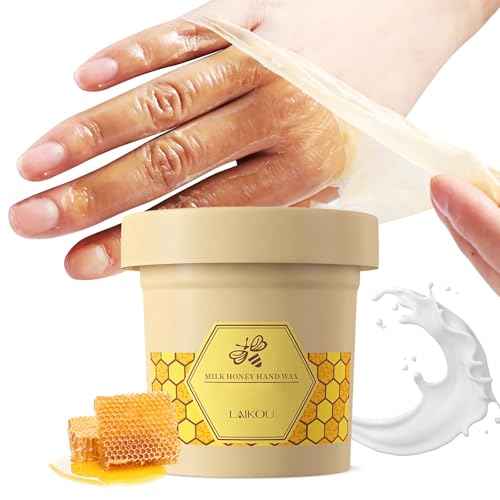 Honey Milk Wax Hand Mask Moisturizing Hydrating Nourishing Exfoliating Hand Film Hands Care 4.3 Oz