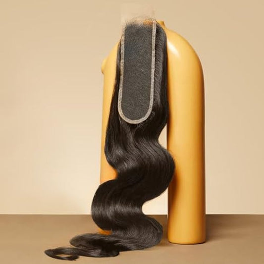 Triippy Raw Hair 2x6 HD Lace Closure Body Wave More Less Shedding than Regular Virgin Hair, 0.10mm Ultra-Thin 2x6 Swiss Real HD Lace with 100% Raw Cambodian Human Hair£¨16 Inch£©
