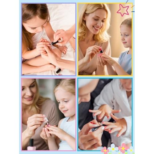 EBANKU 1 Pack Kid Fake Nail Kit, 24 Pieces Strawberries Press on Nails for Kids Almond Press on Nail Short Artificial False Nail Kits for Kids Girls