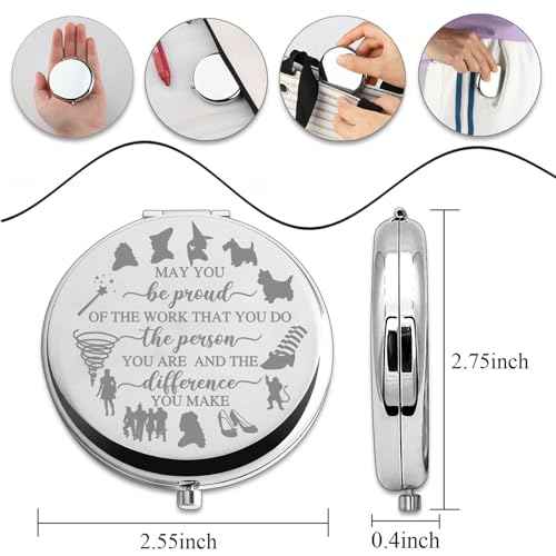 PLITI Fantasy Movie Inspired Gift Fairy Tales Lover Gift May You Be Proud of The Work That You Do Compact Mirror for Movie Fans (Be Proud WOZ CM)