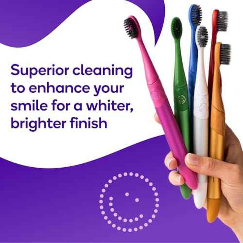 BURST Replacement Heads for Nova Sonic Toothbrush (Pink) | Super-Soft Bristles Reduce Risk of Abrasion & Irritation | Tapered Ends Reach Below The Gumline | for a Whiter, Brighter Smile