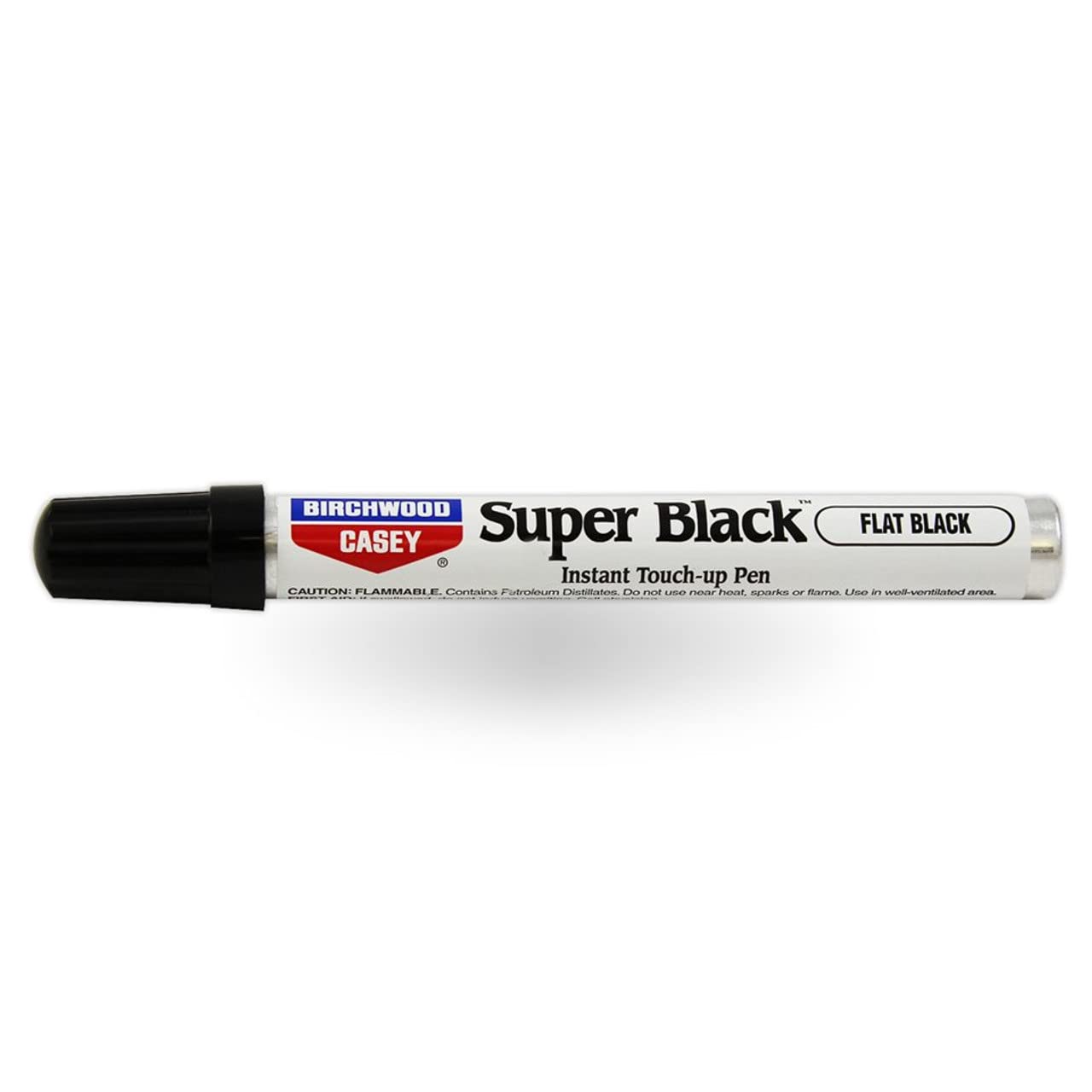 Birchwood Casey Long-Lasting Fast-Drying Super Black Touch-Up Pen for Deep Scratches and Worn Areas, FLAT BLACK, 0.33 OUNCE & Aluminum Black Touch-Up 3 Oz