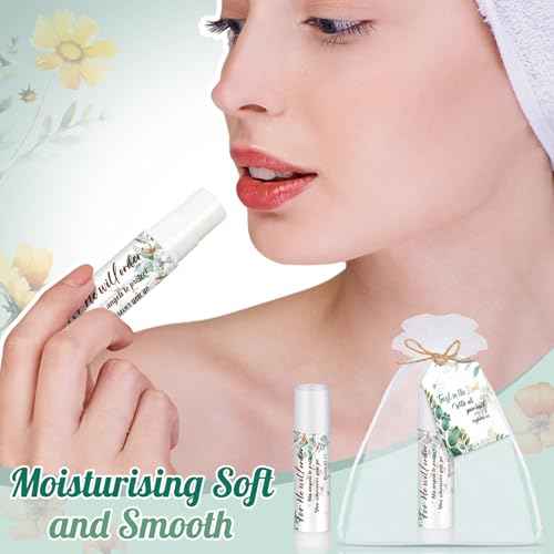 20 Set Christian Religious Gift Bulk Lip Balms for Women Men Christian Religious Church Party Favors Bulk Bible Verse Lip Balm with Scripture Inspirational Gift for Coworkers Staff Employee