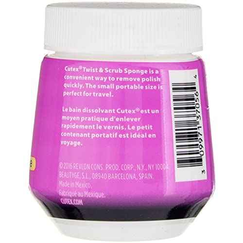 Cutex Nail Polish Remover Twist & Scrub Sponge 1.75 oz - 2 Pack
