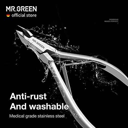 MR.GREEN Cuticle Nippers Nail Manicure Scissors Cuticle Clippers Trimmer Dead Skin Remover Stainless Steel Cutters Beauty Tool With Pusher (Mr-1028)