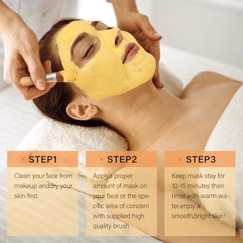 Turmeric Vitamin C Clay Mask| Deep Cleansing Facial Clay Mask for Dark Spots, Dull Skin, Refining Pores and Controlling Oil,Dark Spot Remover for Face,Face Masks Skincare-Gift for Him & Her